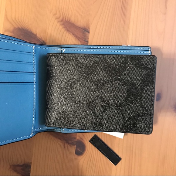 🐶 ❤️ Coach 3 In 1 Wallet In Signature Canvas With Happy Dog Print - Picture 5 of 10